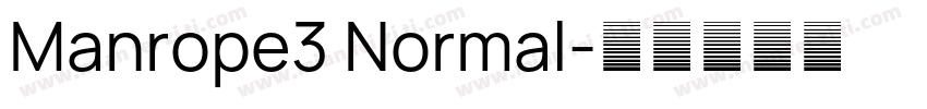 Manrope3 Normal字体转换